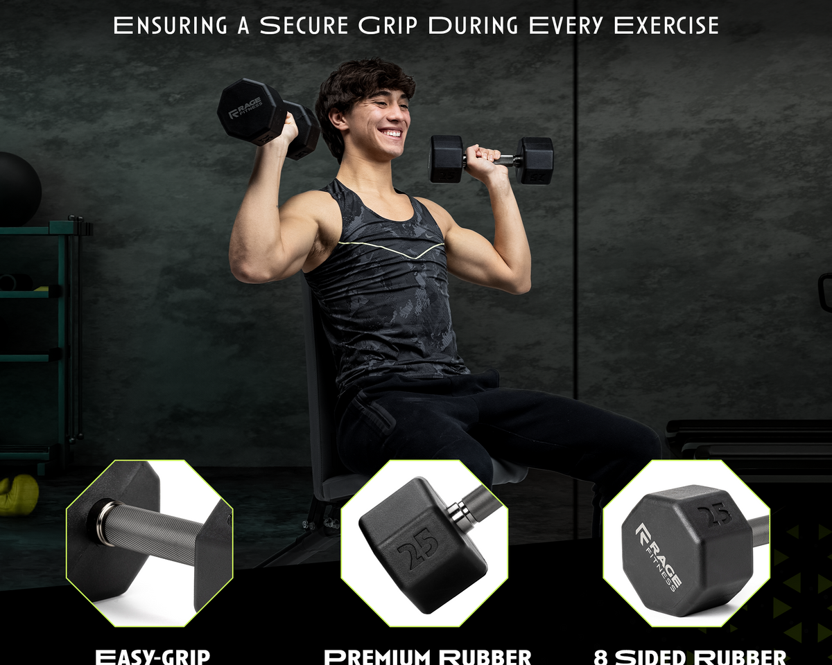 Octo Rubber Dumbbell (sold individually)