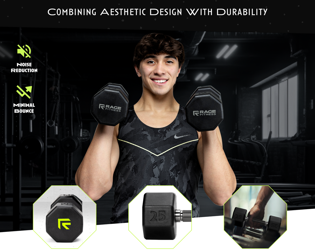 Octo Rubber Dumbbell (sold individually)