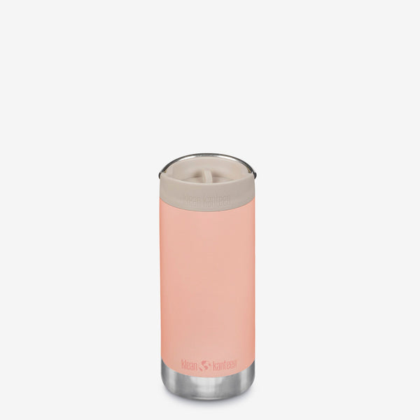 12oz TKWide insulated coffee tumbler with leak-proof Café Cap in peach color